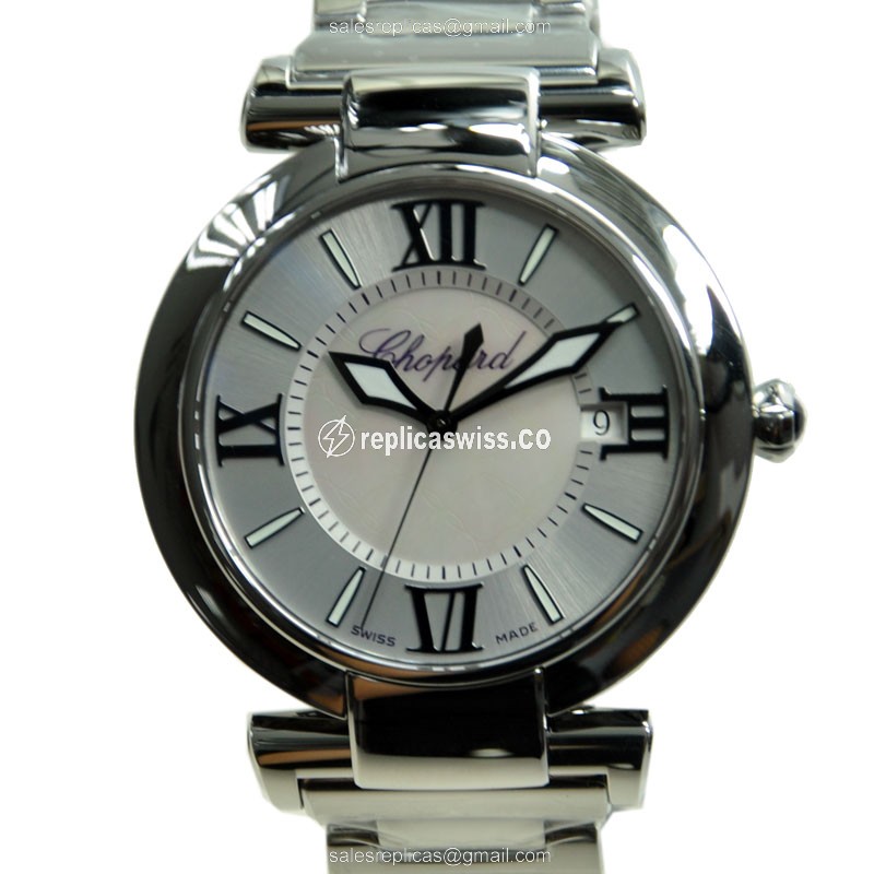 Chopard Imperiale Replica - Automatic - Stainless Steel - White Dial - Silver Steel Strap - Luxury Replica IMPERIALE Watch